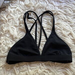 Jolyn Clothing Black Strappy Bikini Top